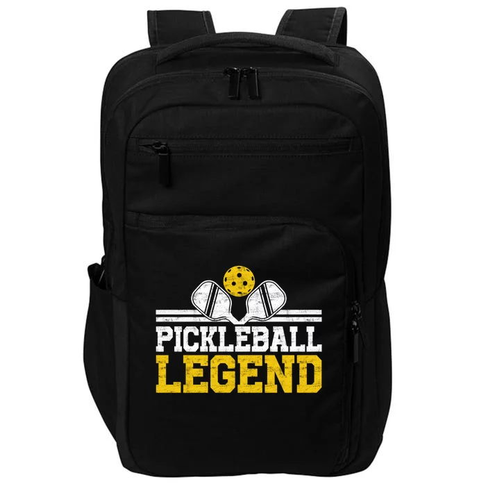 Pickleball Legend Funny Vintage Distressed Meaningful Gift Impact Tech Backpack