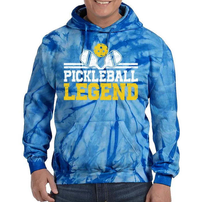 Pickleball Legend Funny Vintage Distressed Meaningful Gift Tie Dye Hoodie