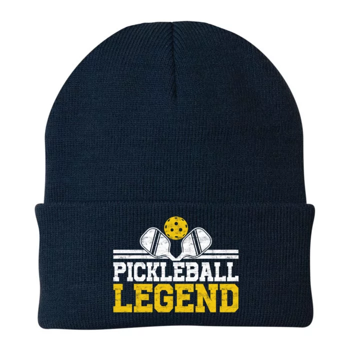 Pickleball Legend Funny Vintage Distressed Meaningful Gift Knit Cap Winter Beanie