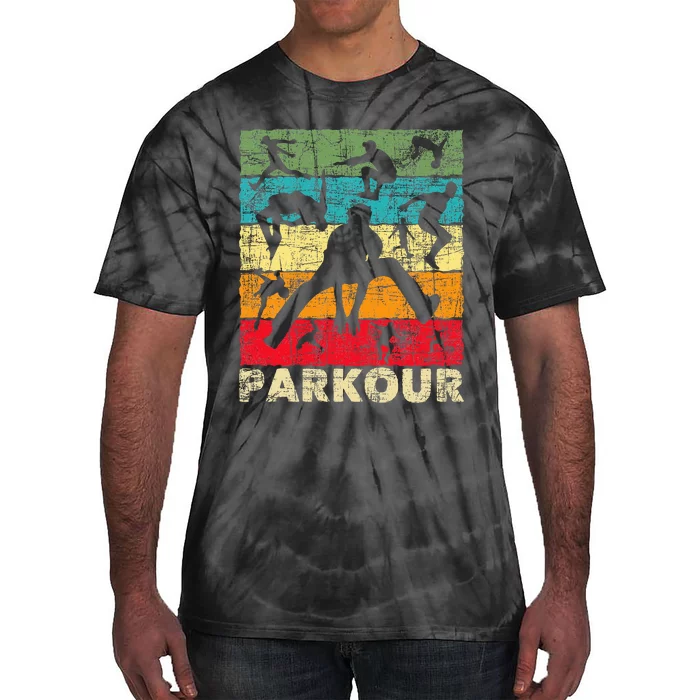 Parkour Lover Freerunner Freerunning Backflip Jumping Tie-Dye T-Shirt