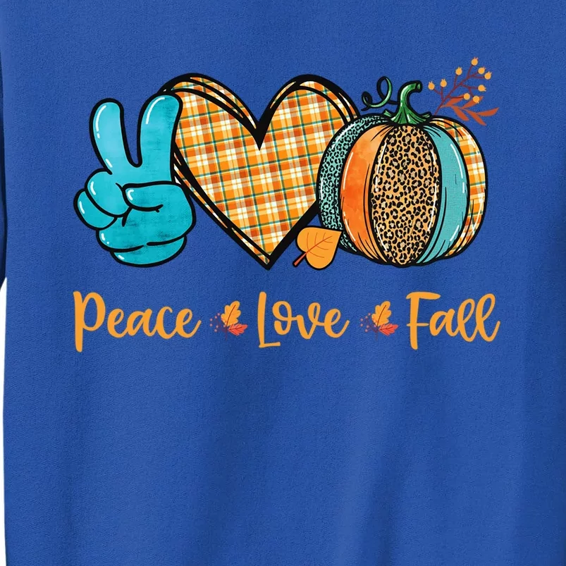 Peace Love Fall Pumpkin Autum Happy Fall Thanksgiving Gift Sweatshirt