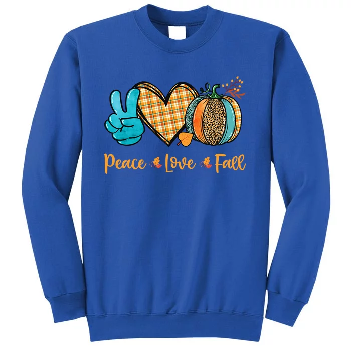 Peace Love Fall Pumpkin Autum Happy Fall Thanksgiving Gift Sweatshirt