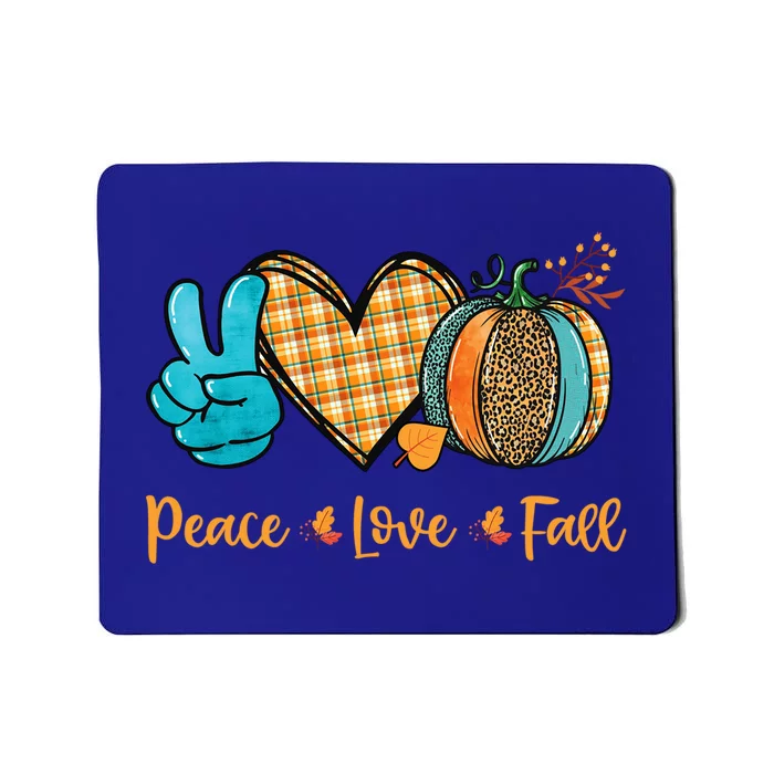 Peace Love Fall Pumpkin Autum Happy Fall Thanksgiving Gift Mousepad