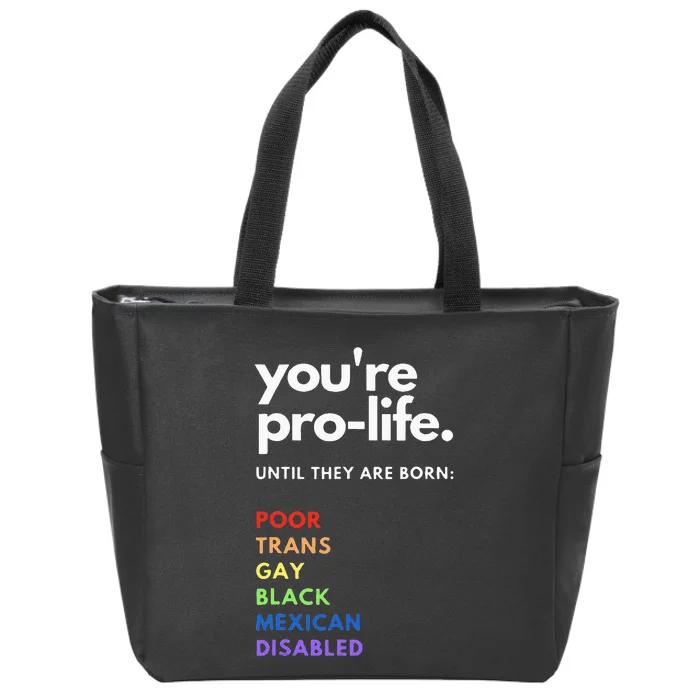 Pro Life Feminist Rights Protest Zip Tote Bag