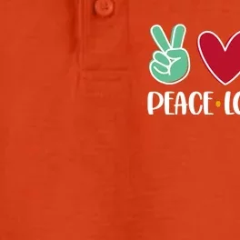 Peace Love Fall Cute Dry Zone Grid Performance Polo