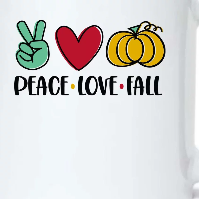 Peace Love Fall Cute Black Color Changing Mug