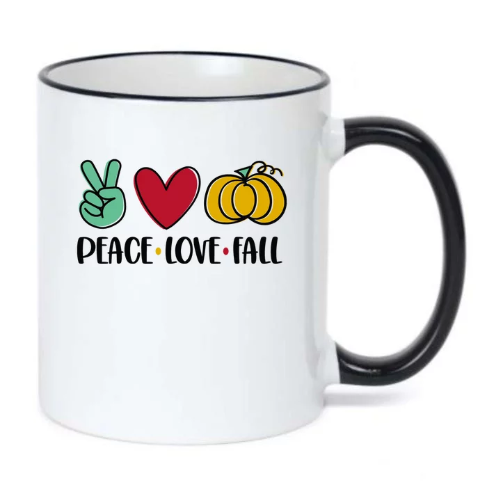 Peace Love Fall Cute Black Color Changing Mug