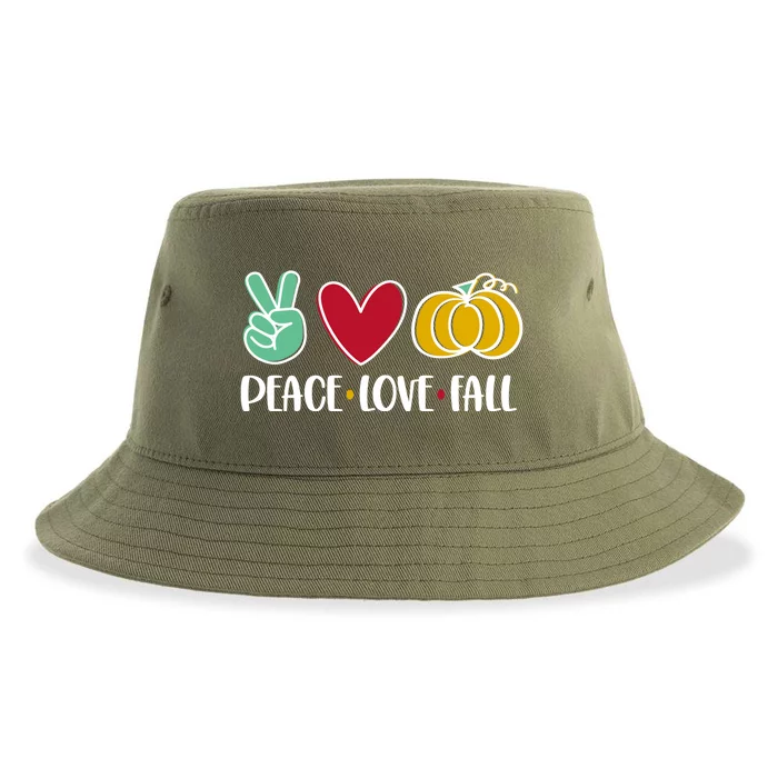 Peace Love Fall Cute Sustainable Bucket Hat