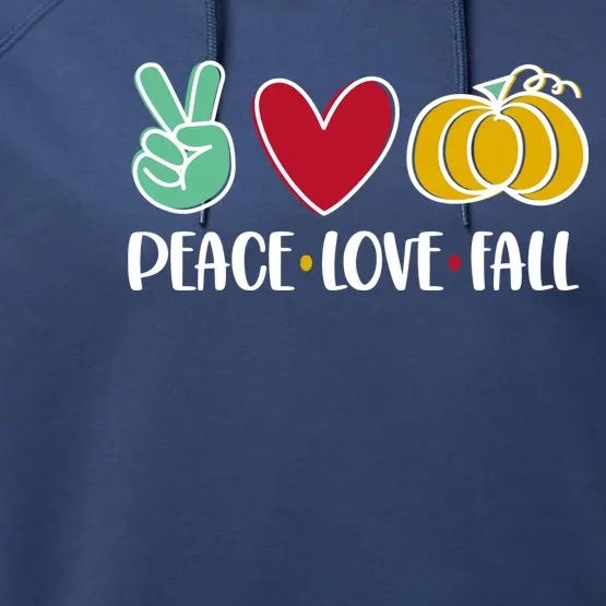 Peace Love Fall Cute Performance Fleece Hoodie