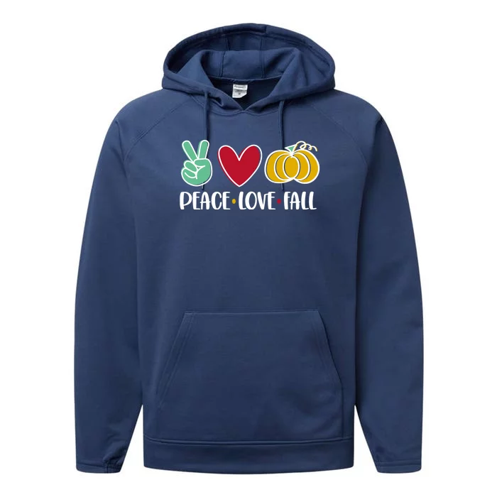 Peace Love Fall Cute Performance Fleece Hoodie