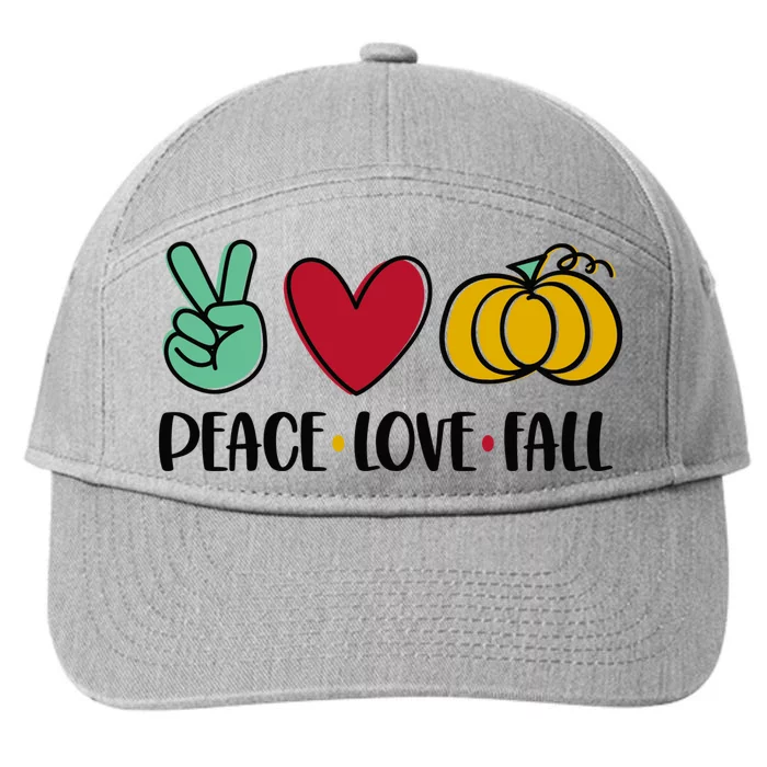 Peace Love Fall Cute 7-Panel Snapback Hat