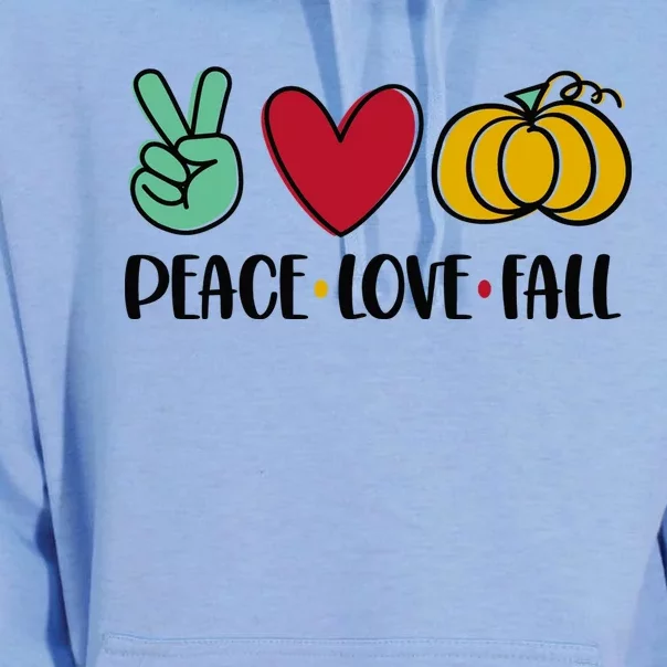 Peace Love Fall Cute Unisex Surf Hoodie