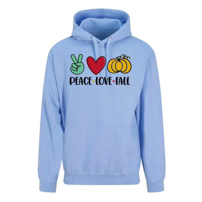 Peace Love Fall Cute Unisex Surf Hoodie