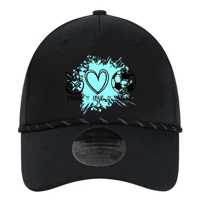 Peace Love Football Cool Gift Performance The Dyno Cap