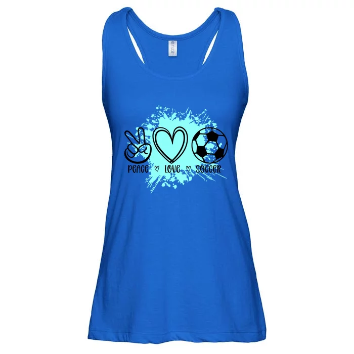 Peace Love Football Cool Gift Ladies Essential Flowy Tank