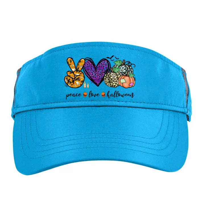 Peace Love Fall Thanksgiving Custome Pumpkin Halloween Cool Gift Adult Drive Performance Visor