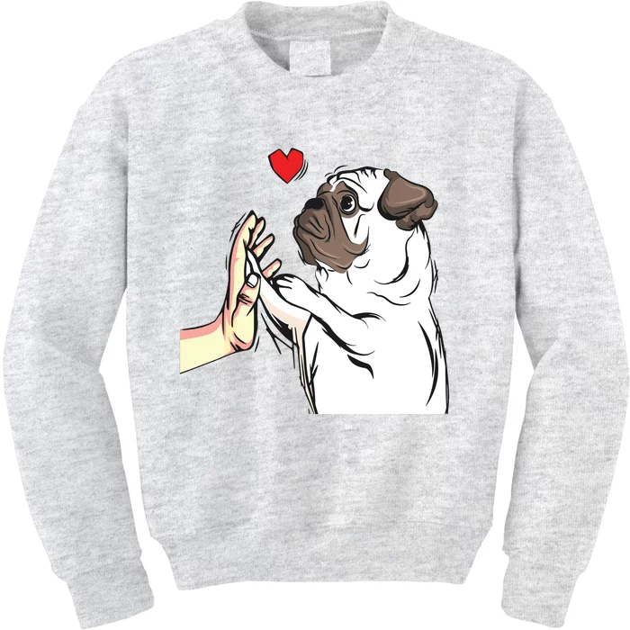 Pug Love Funny Dog Lover Owner Girl Gift Kids Sweatshirt