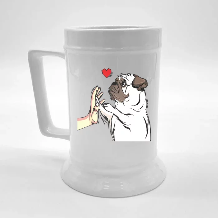 Pug Love Funny Dog Lover Owner Girl Gift Front & Back Beer Stein