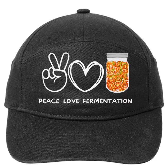 Peace Love Fermentation Retro Fermentation Lover 7-Panel Snapback Hat