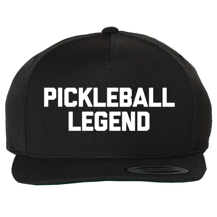 Pickleball Legend Funny Saying Sarcastic Novelty Pickleball Wool Snapback Cap