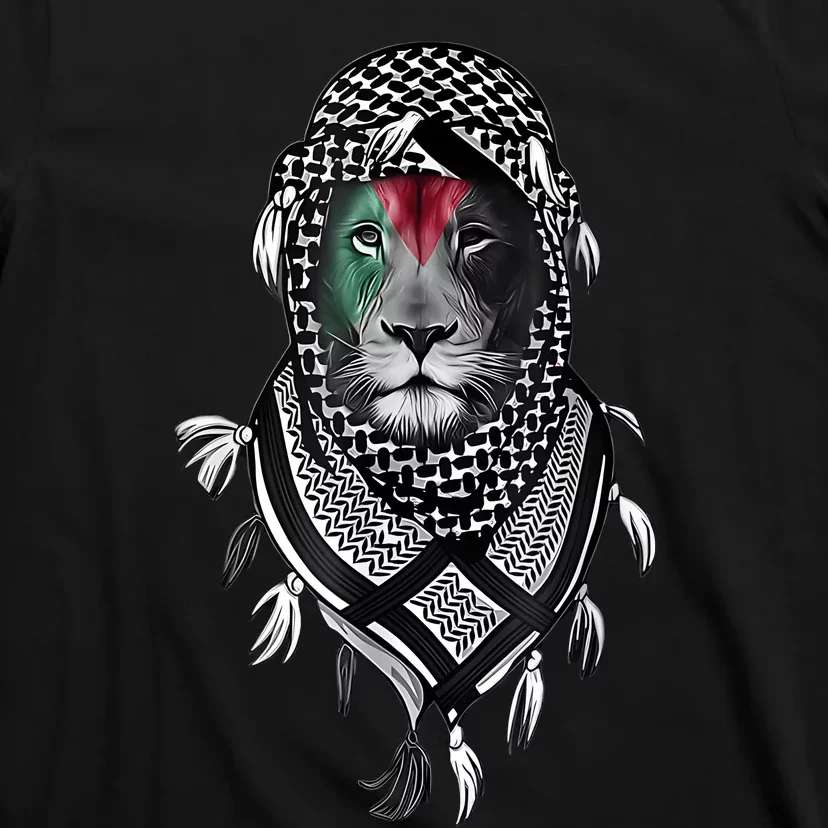 Palestinian Lion Free Palestine Free Gaza Palestine Flag T-Shirt