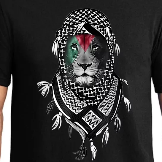 Palestinian Lion Free Palestine Free Gaza Palestine Flag Pajama Set