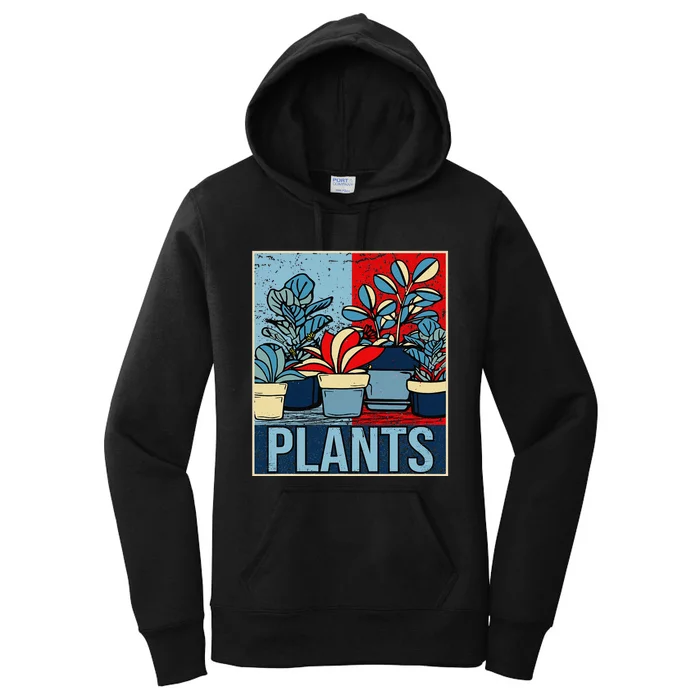 Plant Lover  Florist Gardening Mom Retro Plants Women's Pullover Hoodie