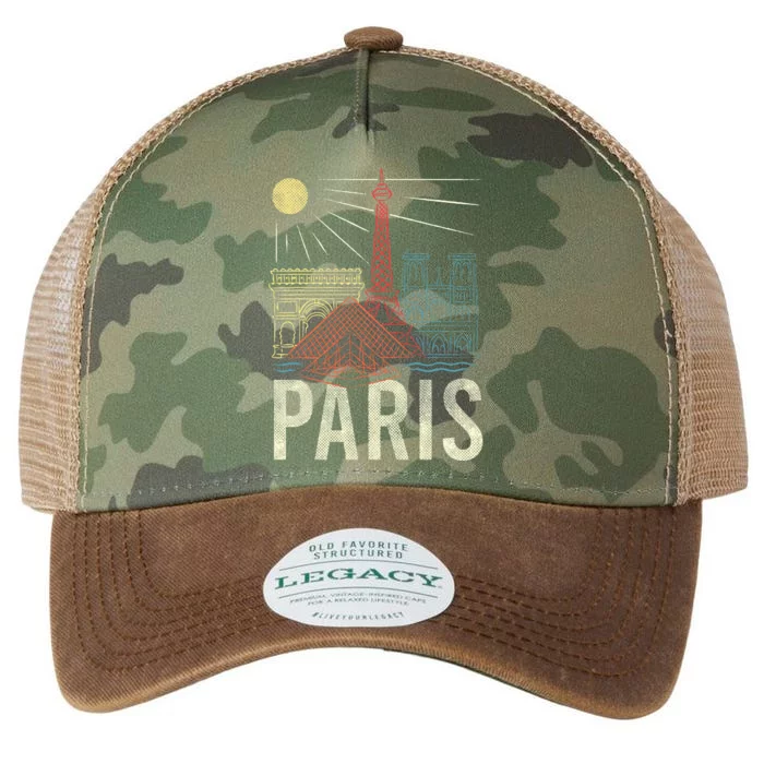 Paris Lover France Tourist Paris Art Paris Legacy Tie Dye Trucker Hat