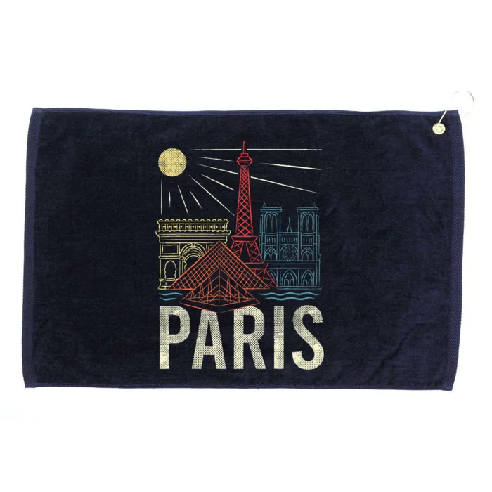 Paris Lover France Tourist Paris Art Paris Grommeted Golf Towel