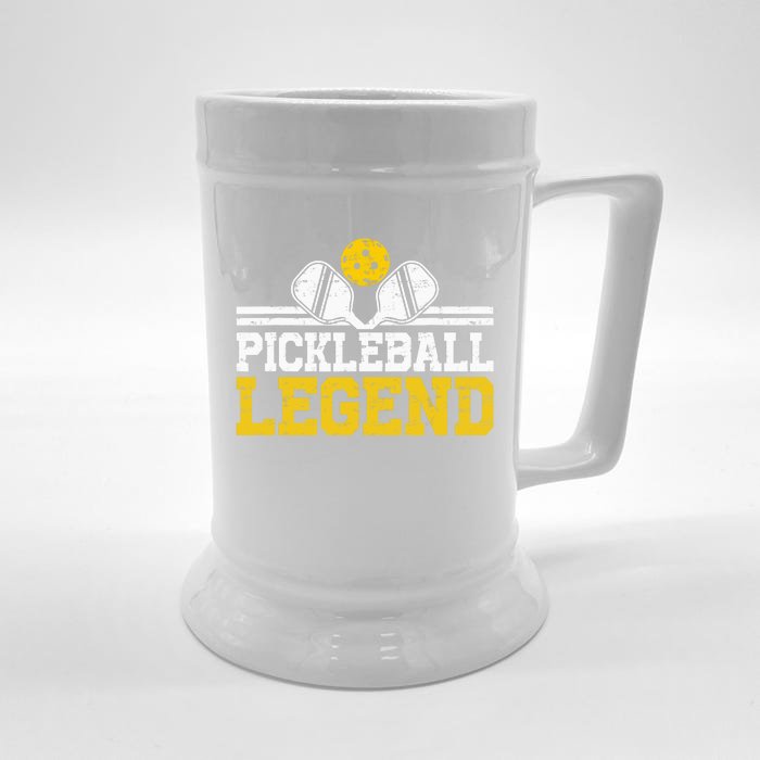 Pickleball Legend Funny Vintage Distressed Front & Back Beer Stein