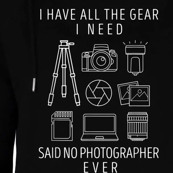 Photography Lover Funny Camera Photographer Womens Funnel Neck Pullover Hood