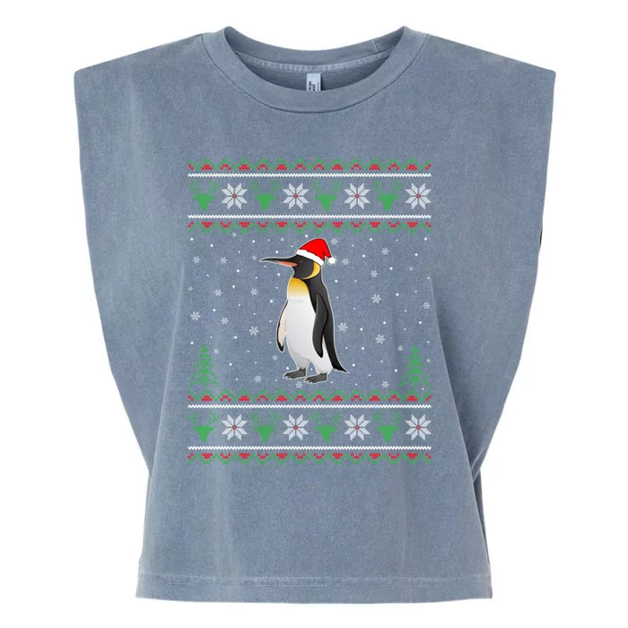 Penguin Lovers Funny Ugly Christmas Sweater Gift Garment-Dyed Women's Muscle Tee