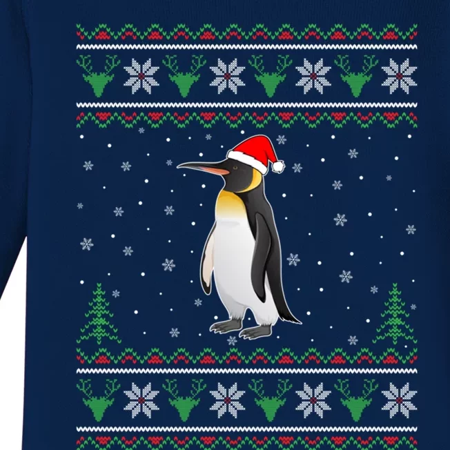 Penguin Lovers Funny Ugly Christmas Sweater Gift Baby Long Sleeve Bodysuit