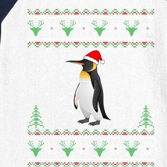 Penguin Lovers Funny Ugly Christmas Sweater Gift Baseball Sleeve Shirt