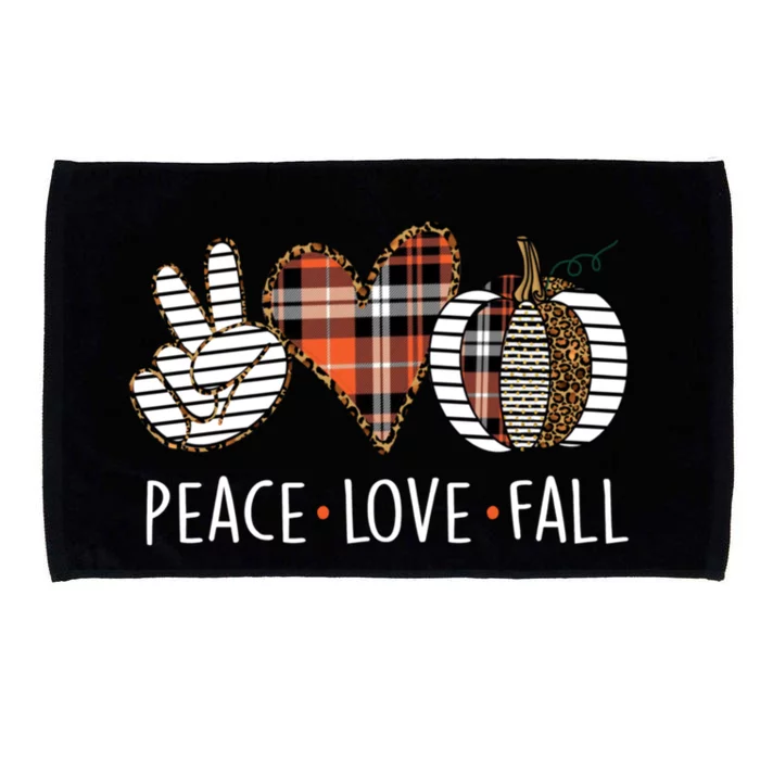 Peace Love Fall S Pumpkin Gift For Fall Halloween Cute Gift Microfiber Hand Towel