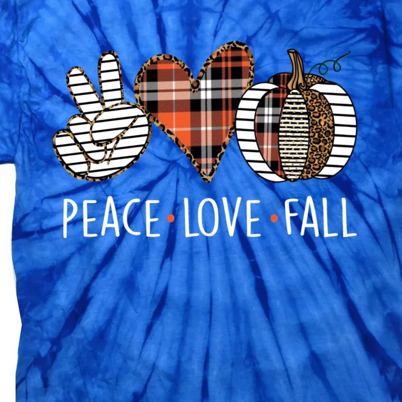 Peace Love Fall S Pumpkin Gift For Fall Halloween Cute Gift Tie-Dye T-Shirt