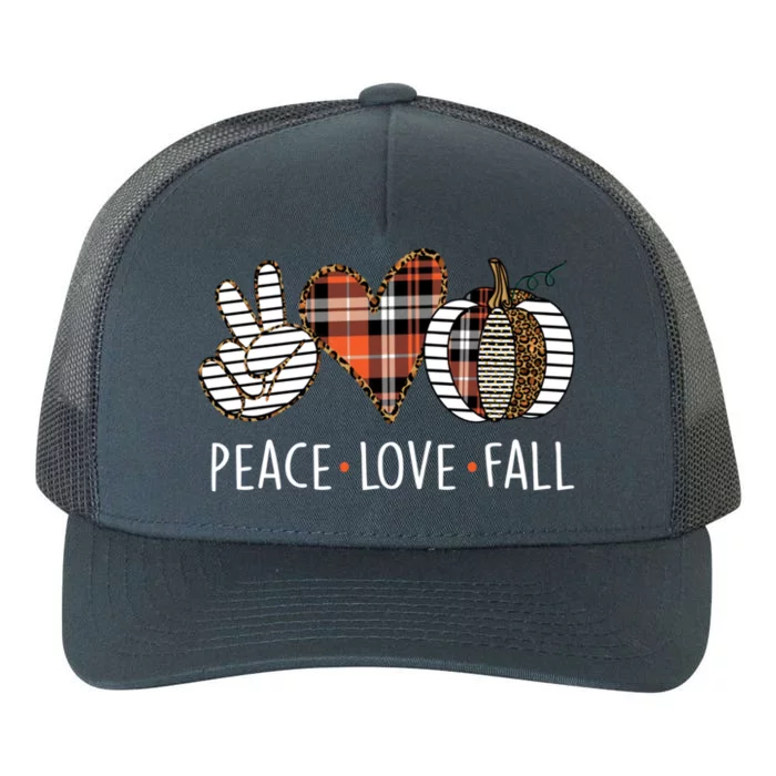 Peace Love Fall S Pumpkin Gift For Fall Halloween Cute Gift Yupoong Adult 5-Panel Trucker Hat