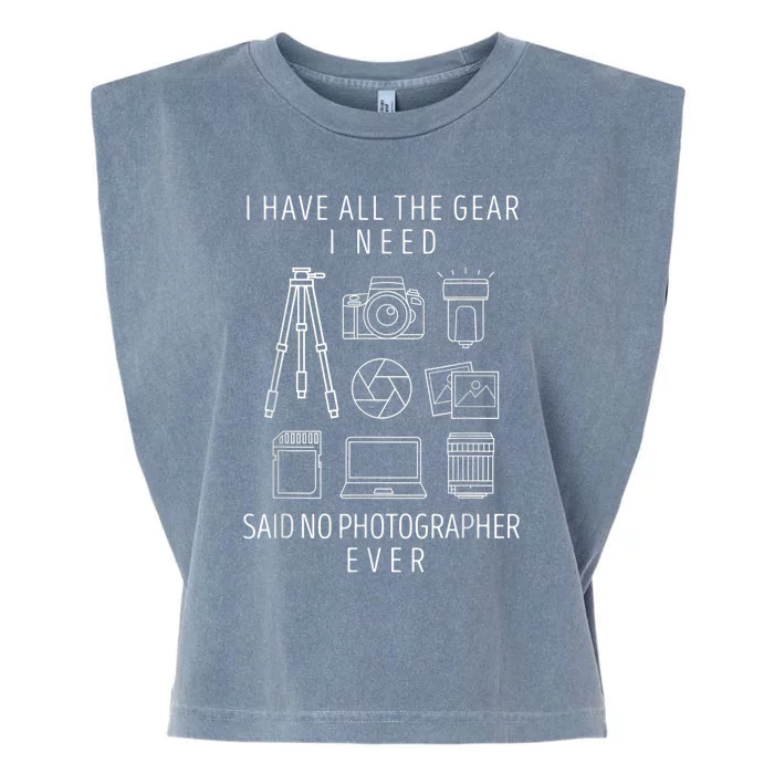 Photography Lover Funny Camera Photographer Garment-Dyed Women's Muscle Tee