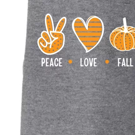 Peace Love Fall Cute Autumn Doggie 3-End Fleece Hoodie