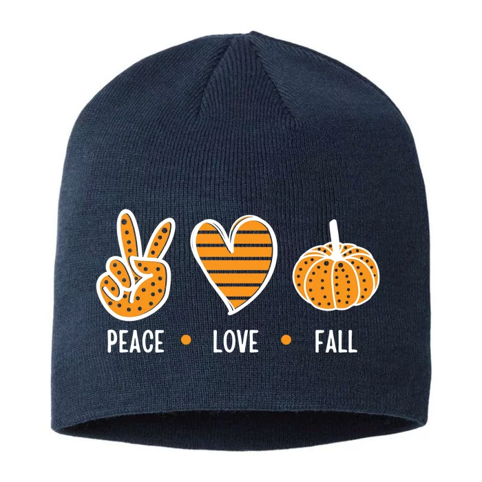 Peace Love Fall Cute Autumn 8 1/2in Sustainable Knit Beanie