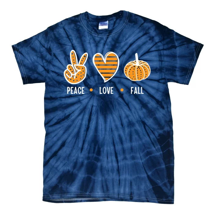 Peace Love Fall Cute Autumn Tie-Dye T-Shirt