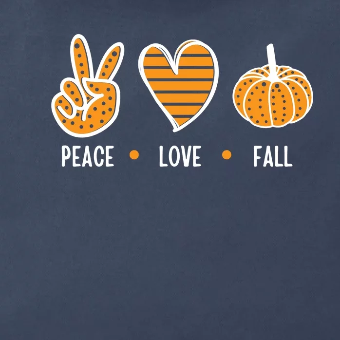 Peace Love Fall Cute Autumn Zip Tote Bag