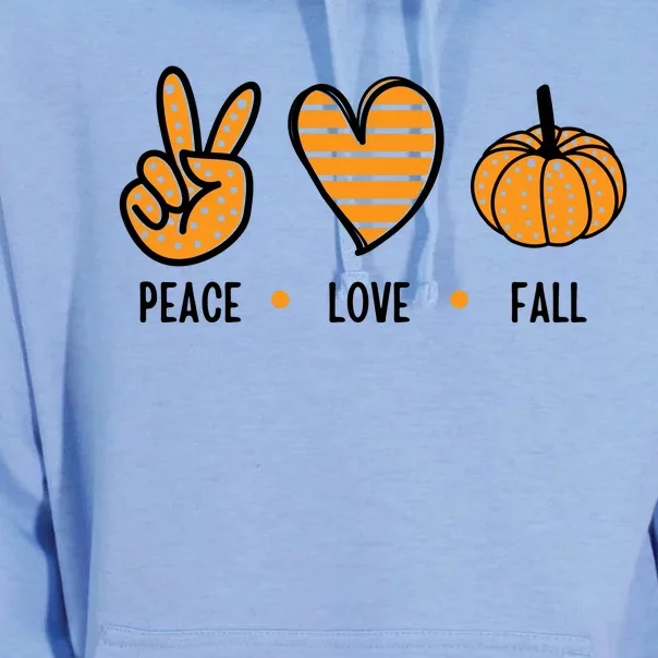 Peace Love Fall Cute Autumn Unisex Surf Hoodie