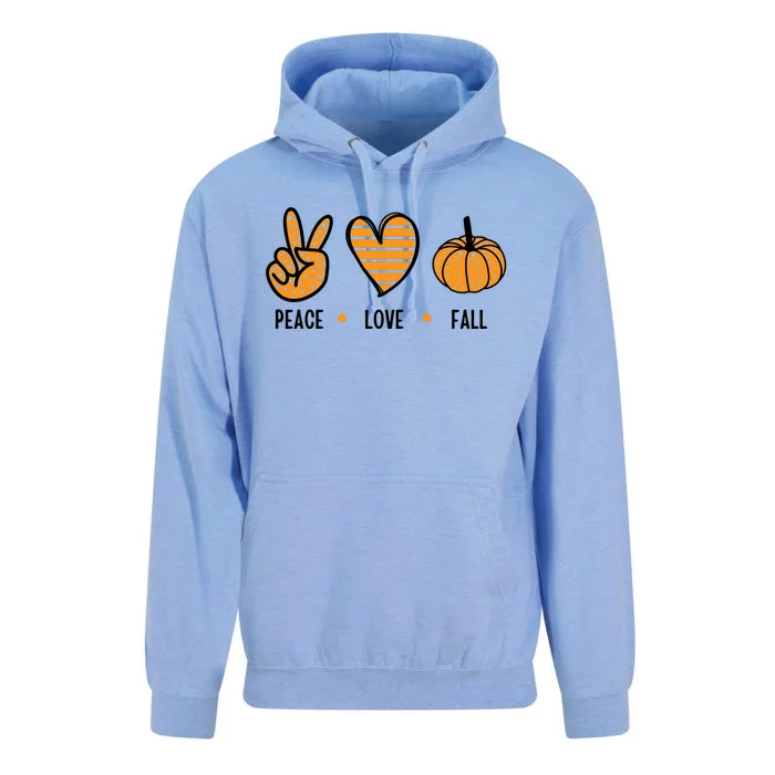 Peace Love Fall Cute Autumn Unisex Surf Hoodie