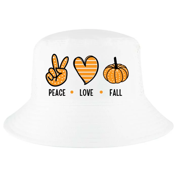 Peace Love Fall Cute Autumn Cool Comfort Performance Bucket Hat