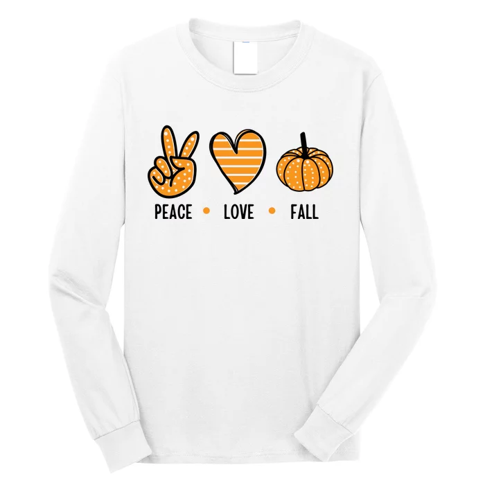 Peace Love Fall Cute Autumn Long Sleeve Shirt