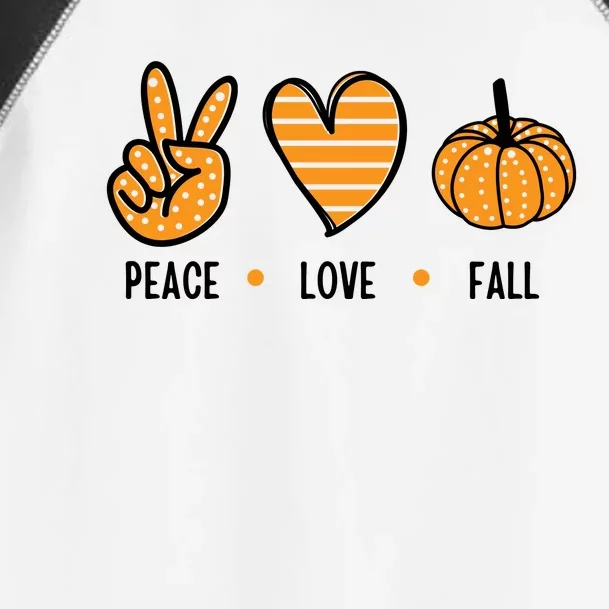 Peace Love Fall Cute Autumn Toddler Fine Jersey T-Shirt