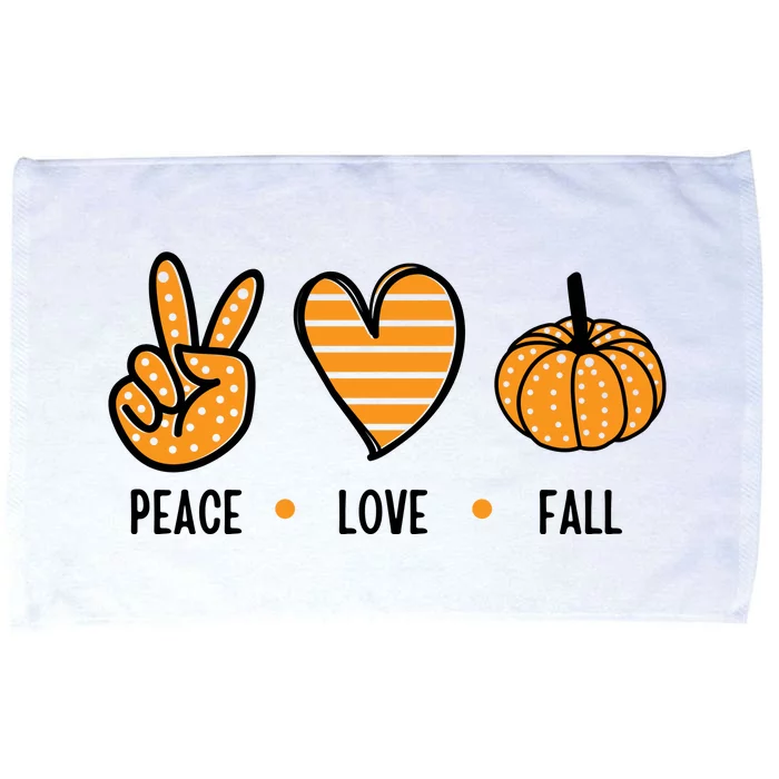 Peace Love Fall Cute Autumn Microfiber Hand Towel