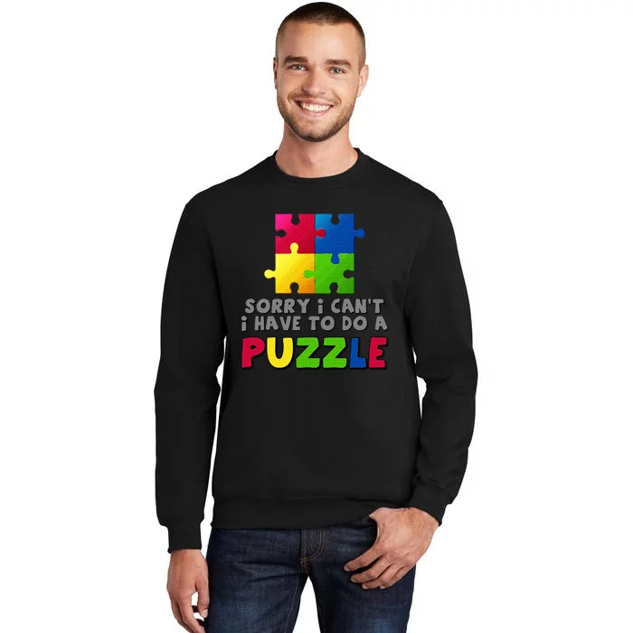 Puzzle Lover For Jigsaw Puzzle Tall Sweatshirt