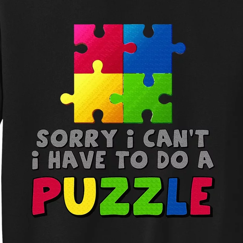 Puzzle Lover For Jigsaw Puzzle Tall Sweatshirt